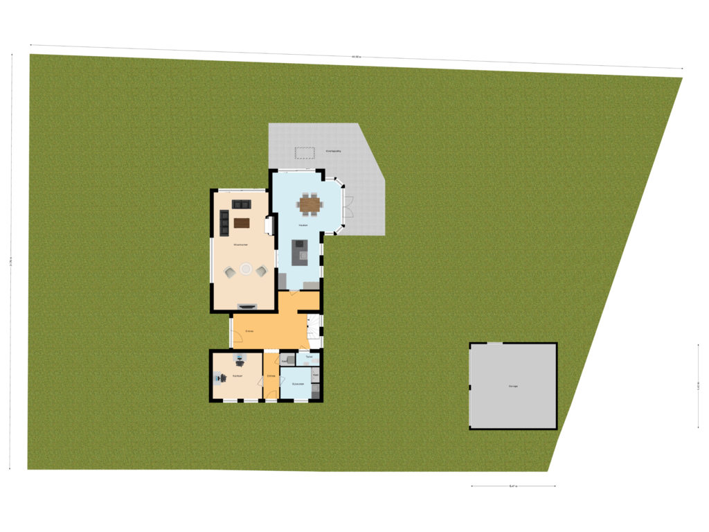 View floorplan of Begane grond met tuin of van Steenhuijslaan 9