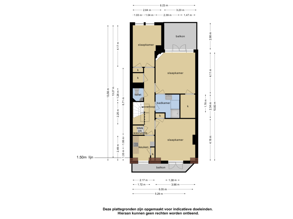 Bekijk plattegrond van 2e verdieping van Thomsonlaan 14