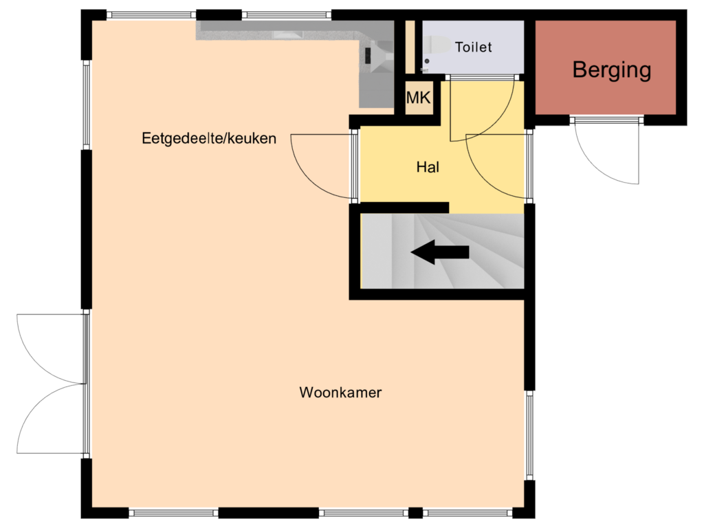 View floorplan of First floor of Duinweg 99-35