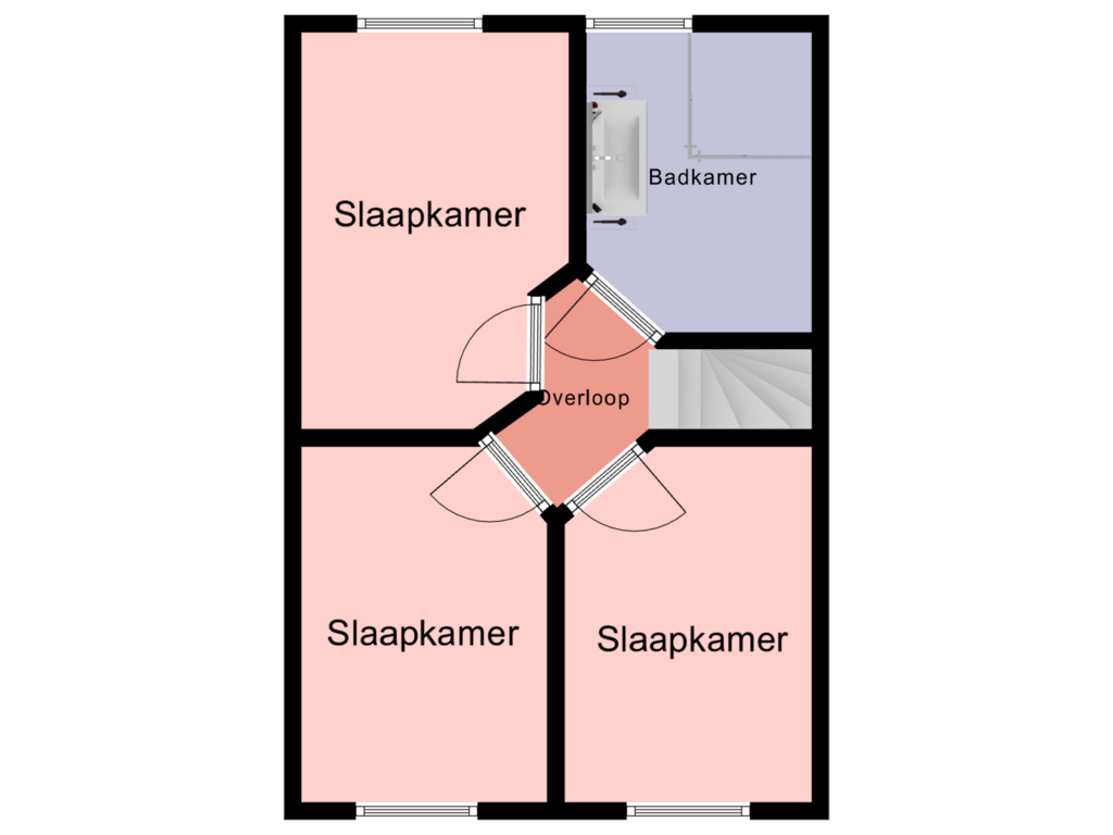 View floorplan of Floor 1 of Duinweg 99-35