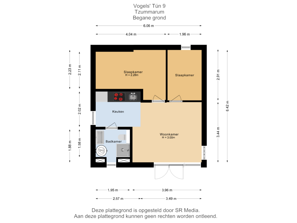 View floorplan of Begane grond of Vogels' tún 9