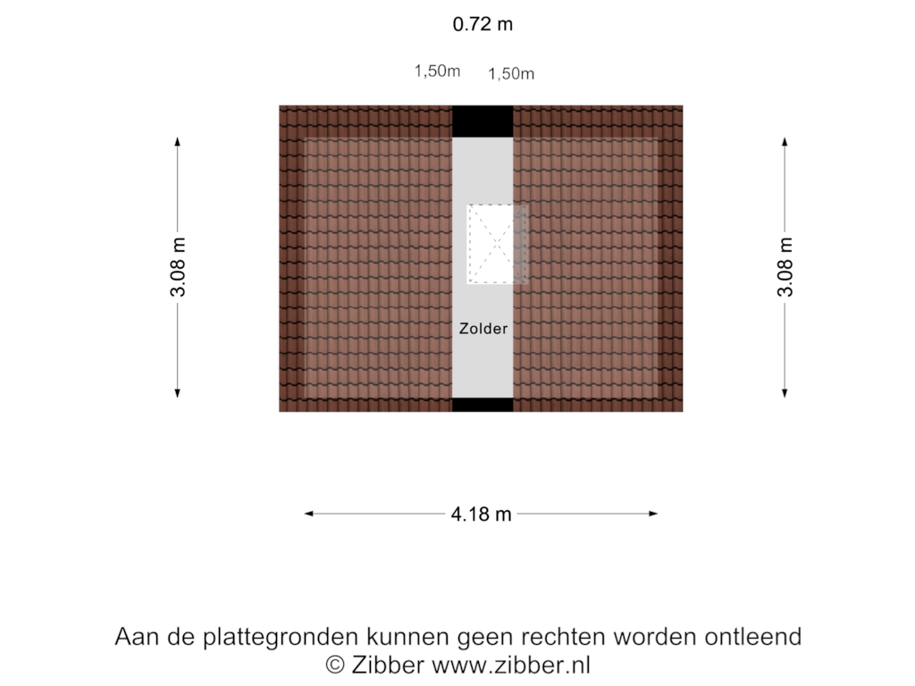 Bekijk plattegrond van Zolder van Veerse Meerdreef 29