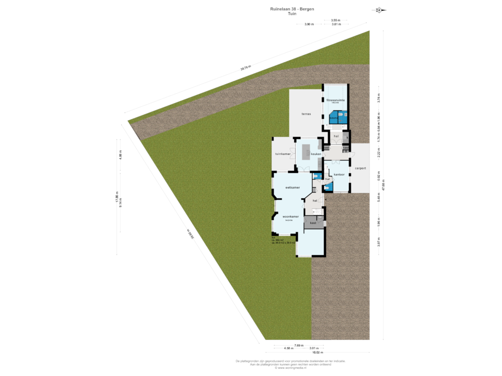 View floorplan of Tuin of Ruïnelaan 38