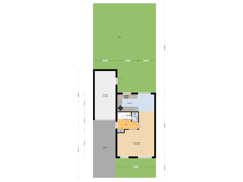 Bekijk plattegrond van perceel van Arthur Parisiusstraat 22