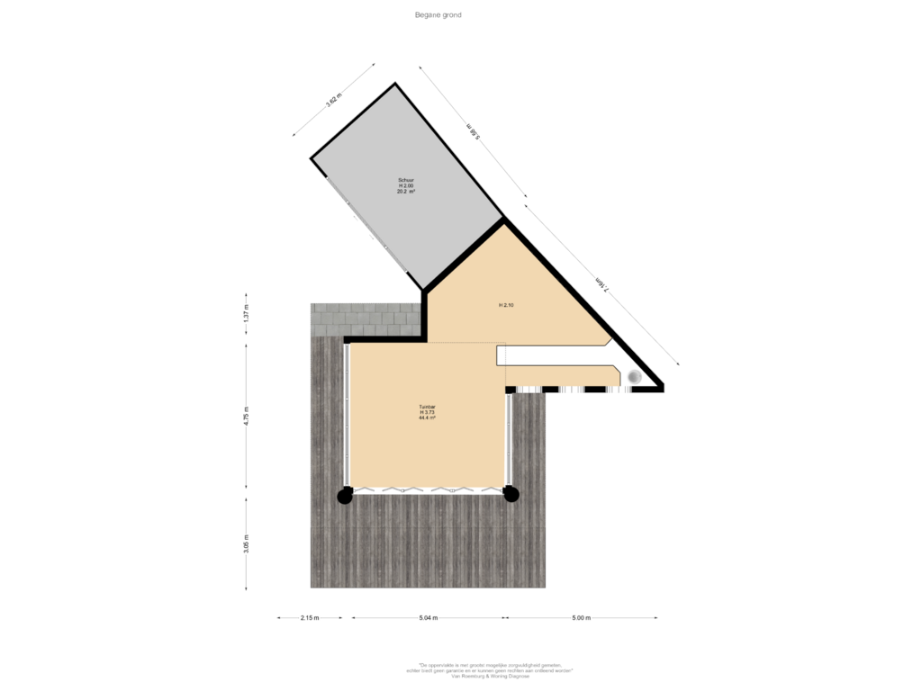 Bekijk plattegrond van Tuinbar van Oosterdorpsstraat 23-A