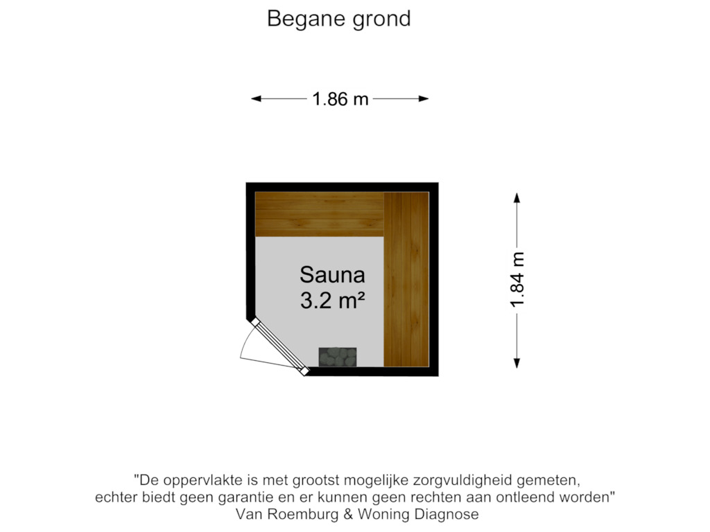 Bekijk plattegrond van Sauna van Oosterdorpsstraat 23-A