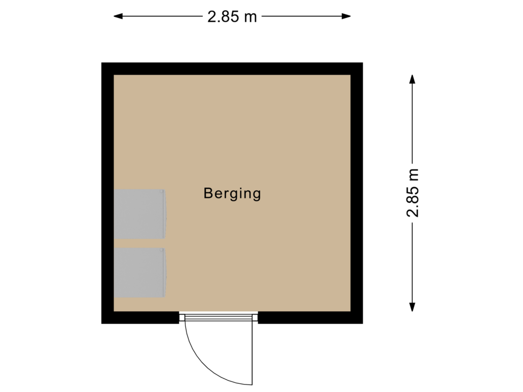 Bekijk plattegrond van Berging van Tiendschuurstraat 17