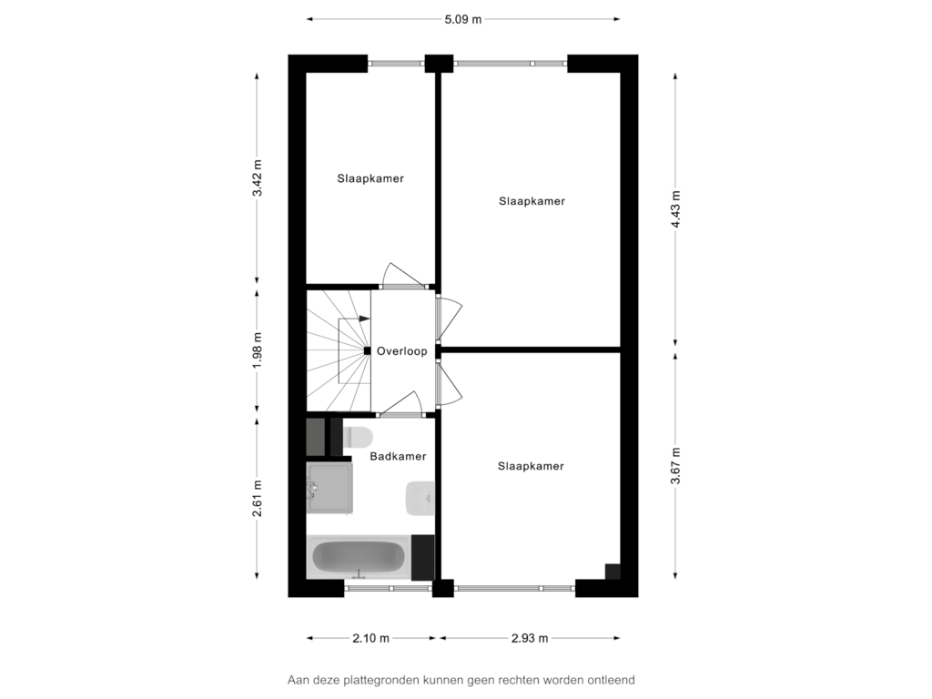 View floorplan of Eerste Verdieping of Meedhuizenstraat 13