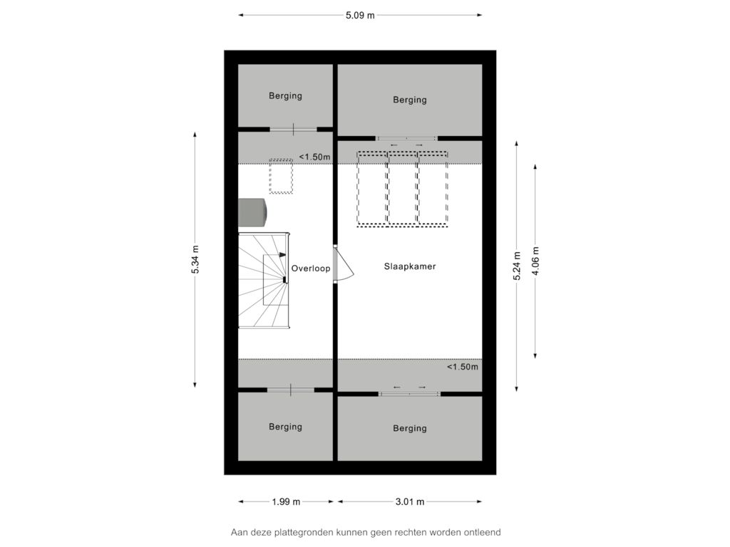 View floorplan of Tweede Verdieping of Meedhuizenstraat 13