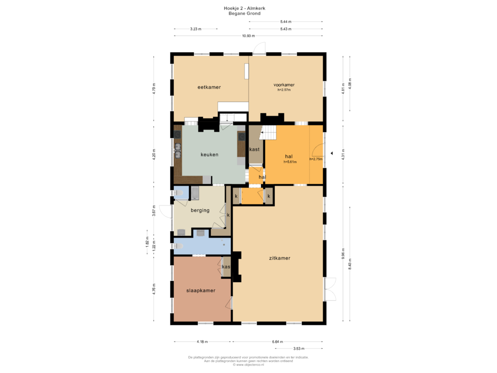 Bekijk plattegrond van BEGANE GROND van Hoekje 2