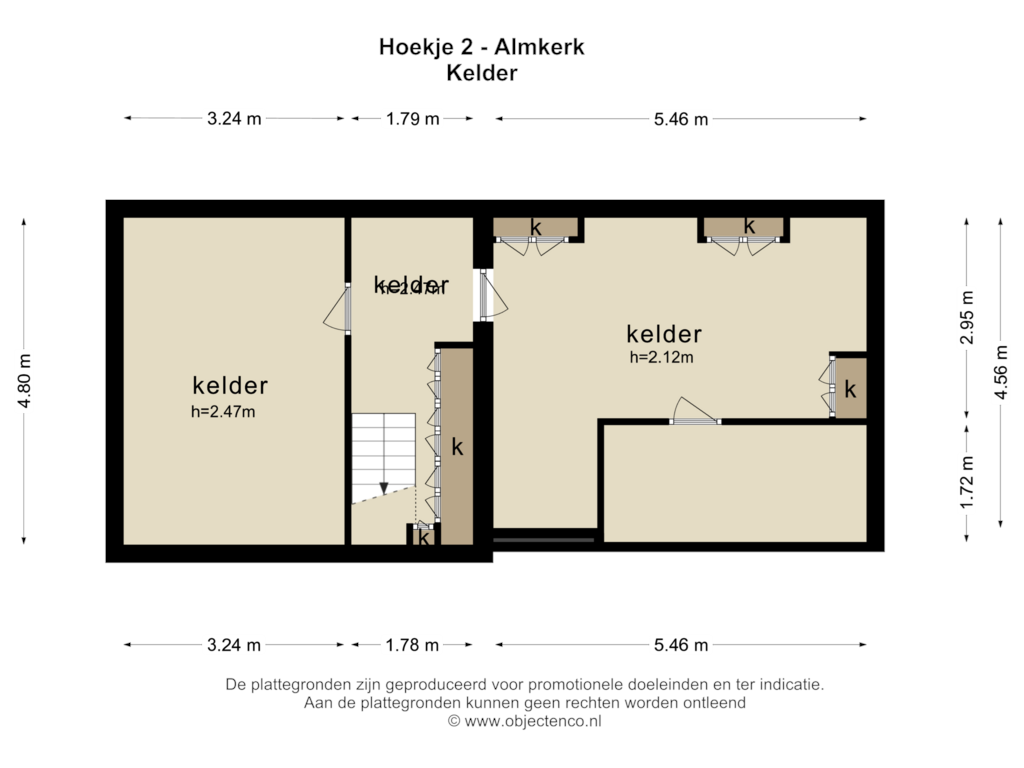 Bekijk plattegrond van KELDER van Hoekje 2