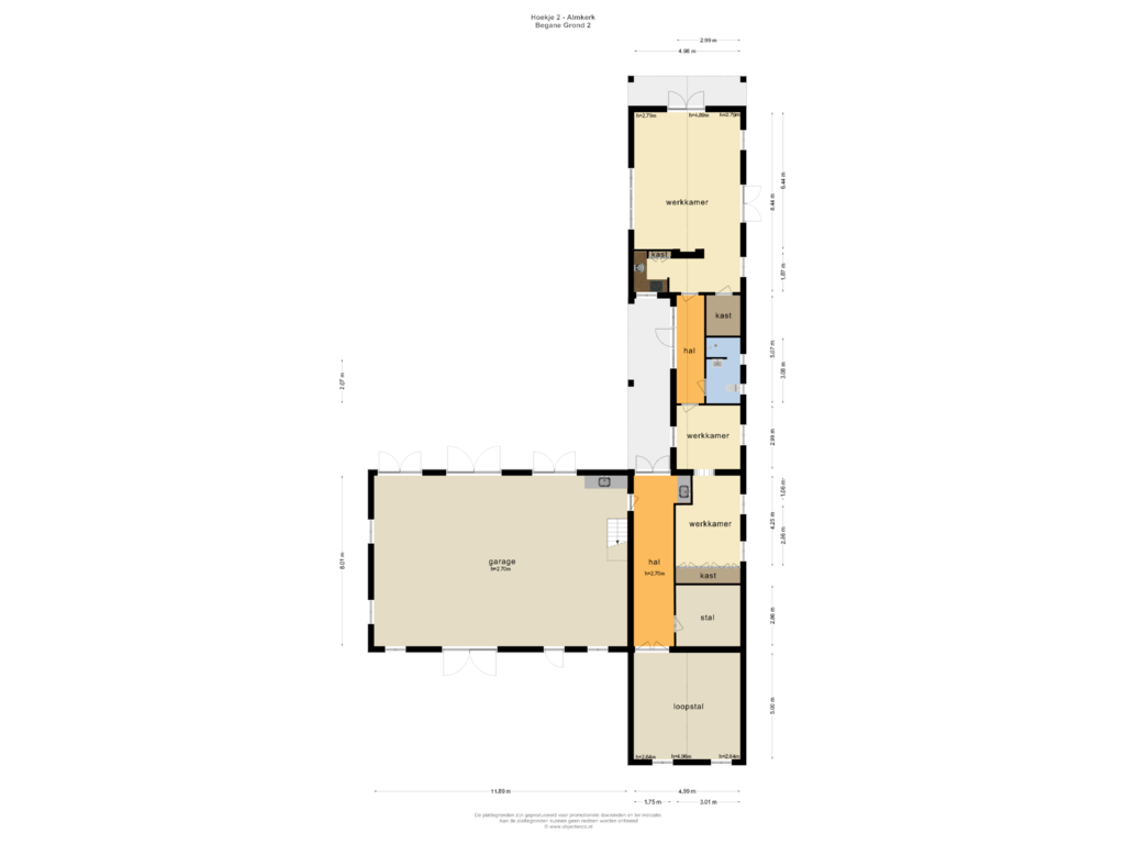 View floorplan of BEGANE GROND 2 of Hoekje 2