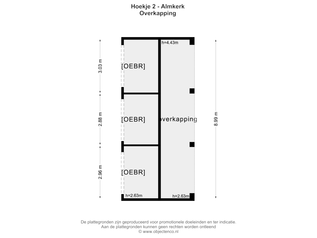 View floorplan of OVERKAPPING of Hoekje 2