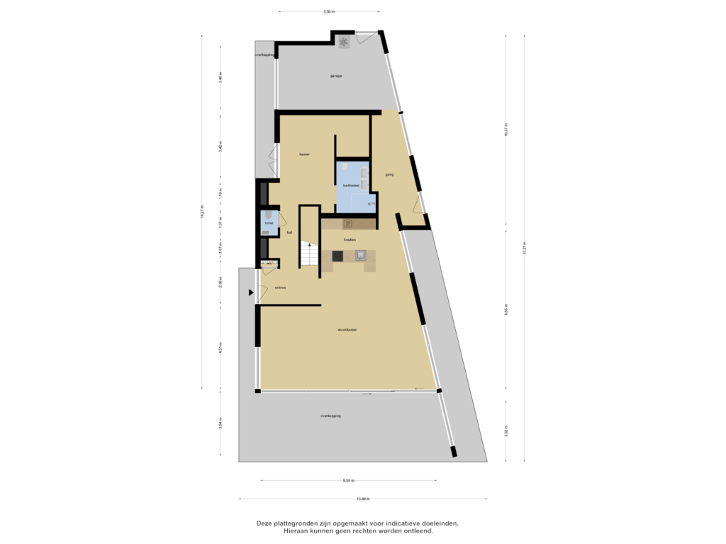 View floorplan of Begane Grond of Kinderdijk 5