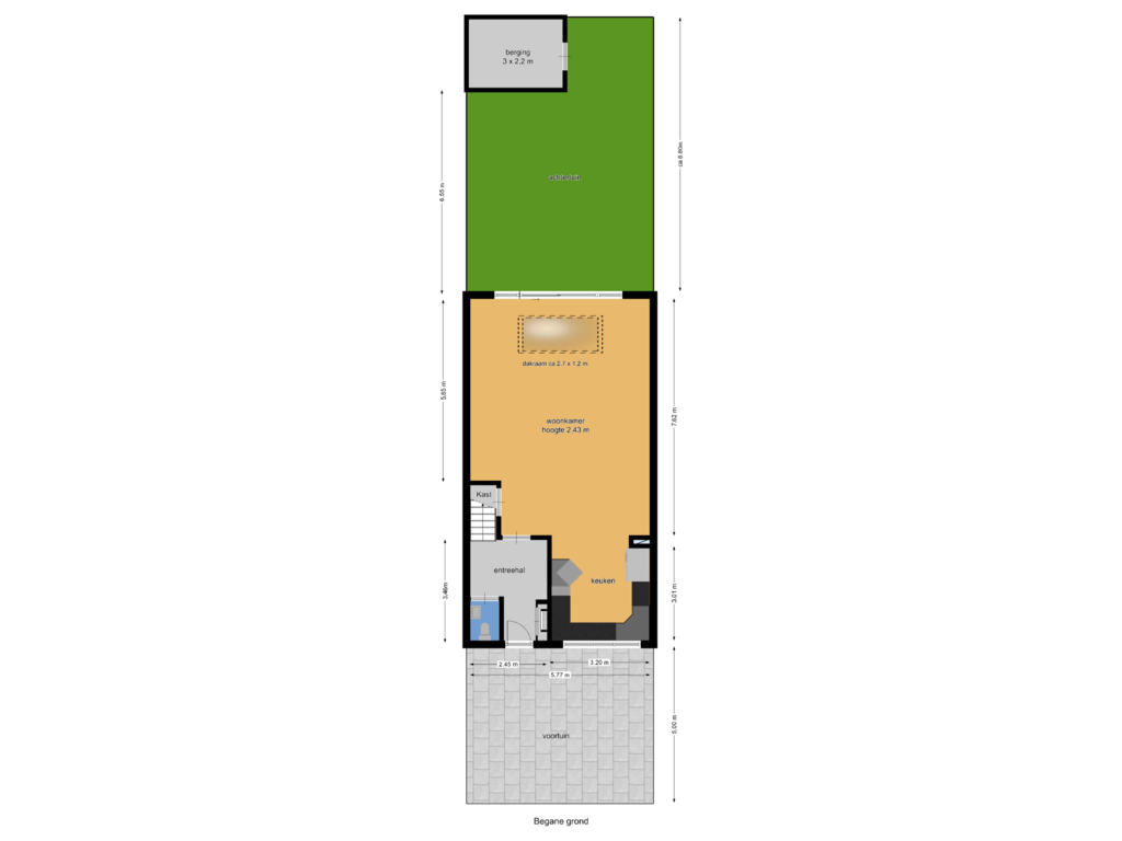 Bekijk plattegrond van Begane grond van Burgemeester Geertsemalaan 28