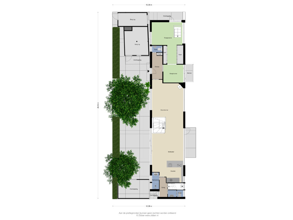 View floorplan of Begane Grond -Tuin of Oude Leidseweg 109