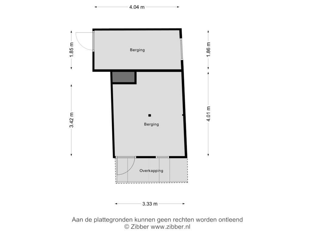 View floorplan of Berging of Oude Leidseweg 109