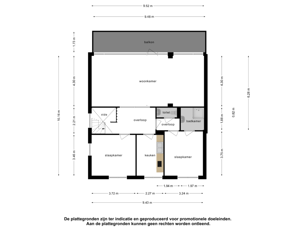 Bekijk plattegrond van 1e verdieping van 's-Lands werf 111