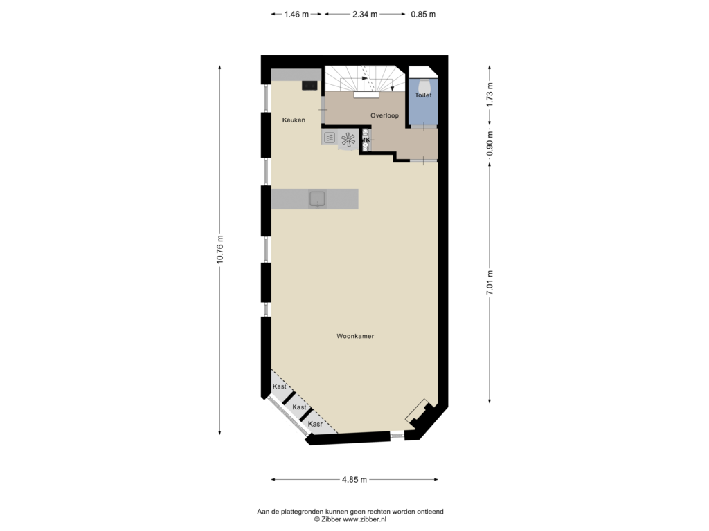 Bekijk plattegrond van Begane Grond van Willem de Zwijgerstraat 63-A