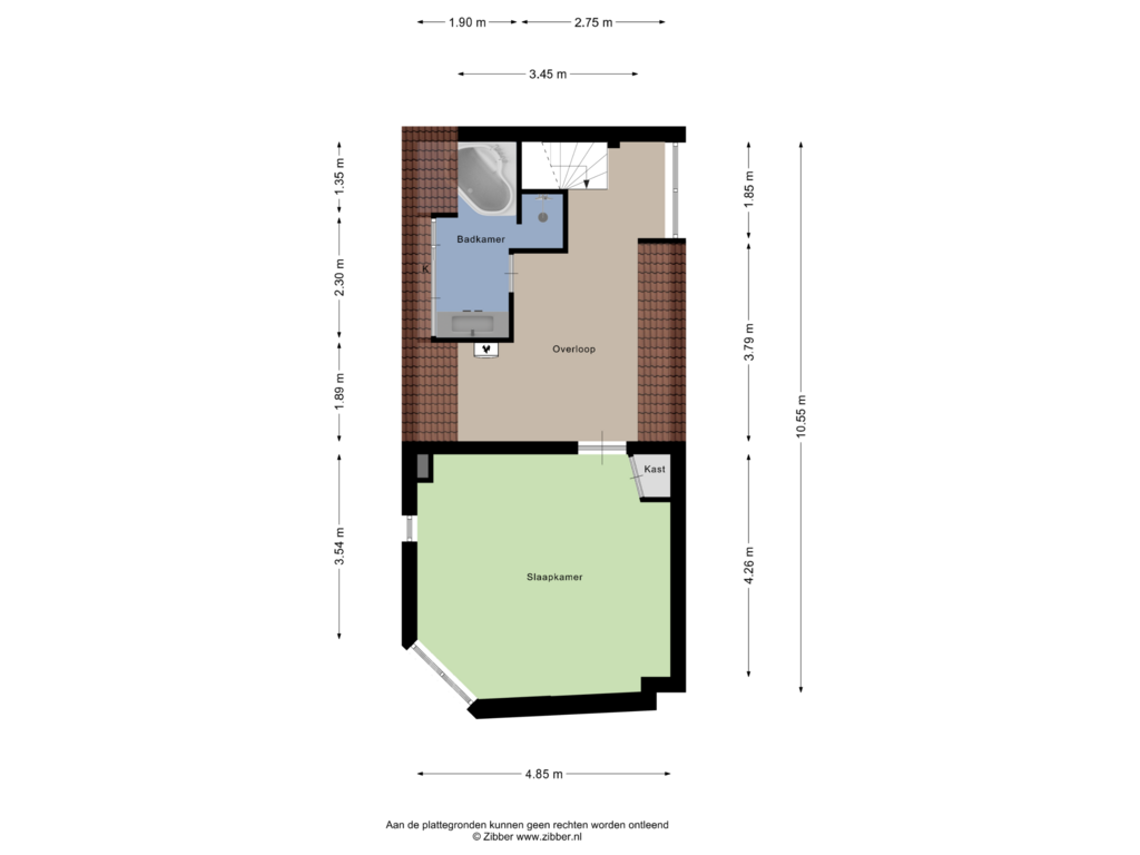 Bekijk plattegrond van Eerste Verdieping van Willem de Zwijgerstraat 63-A