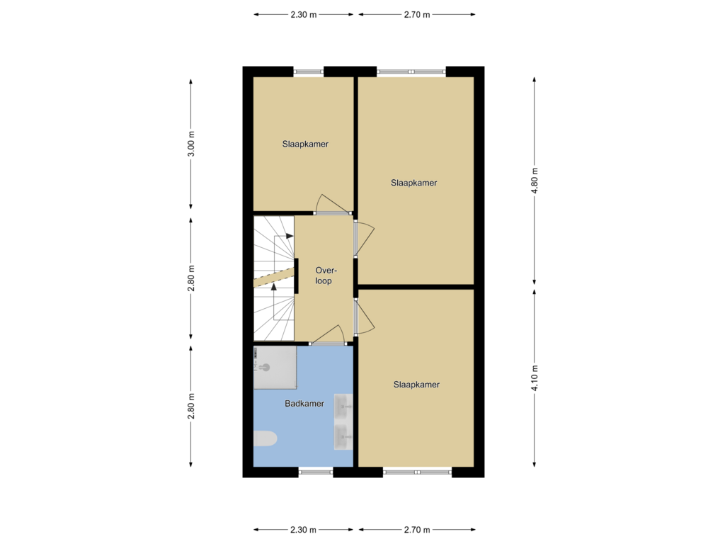 Bekijk plattegrond van 1e verdieping van Valkappel 62