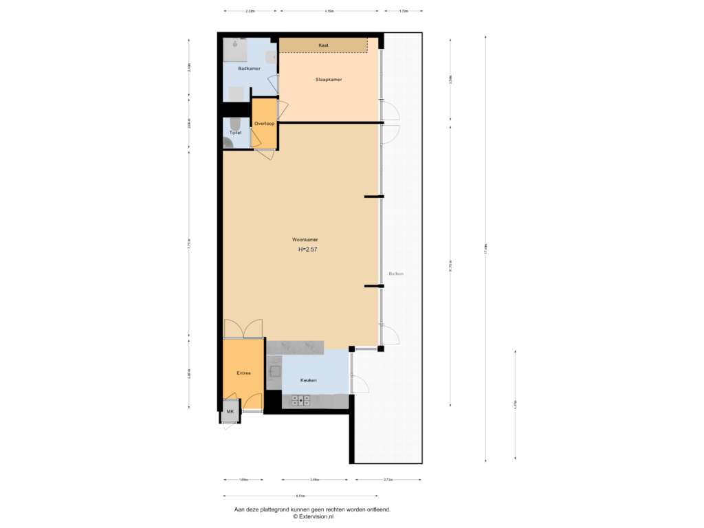 View floorplan of Vierde Verdieping of Bosuillaan 43