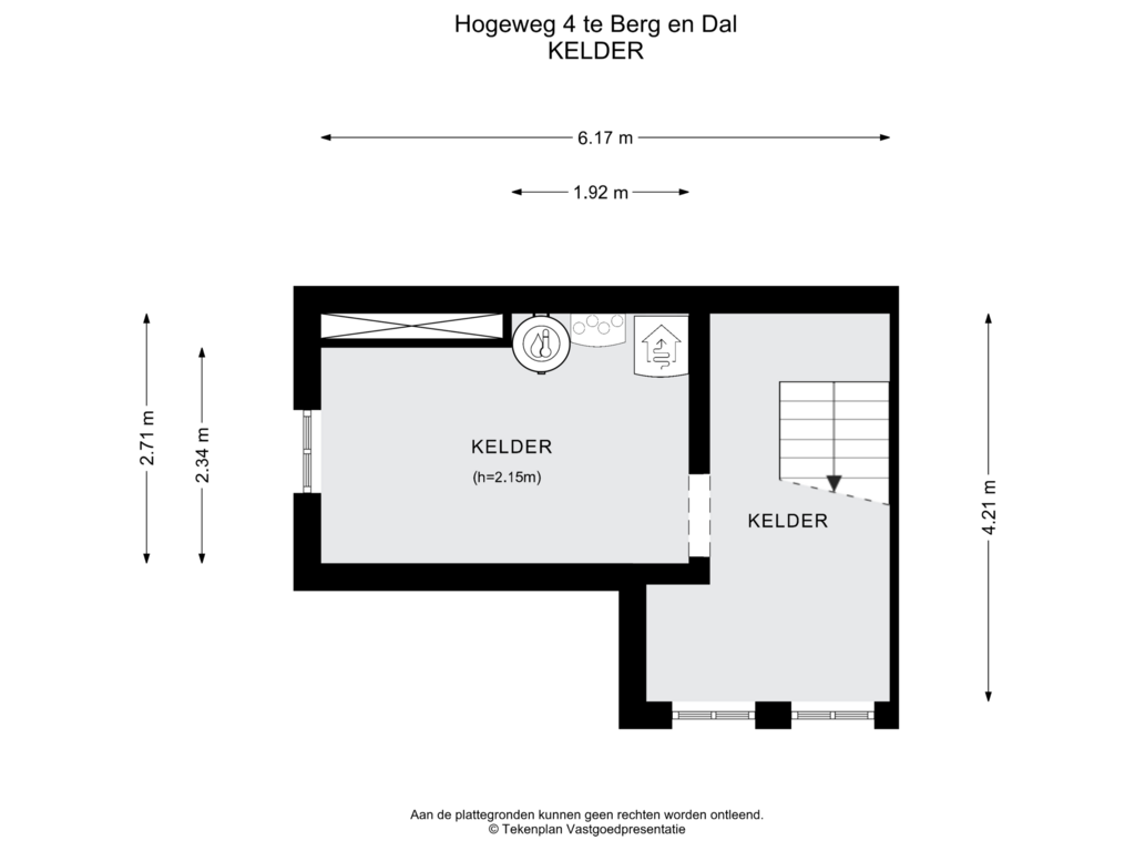 Bekijk plattegrond van Kelder van Hogeweg 4