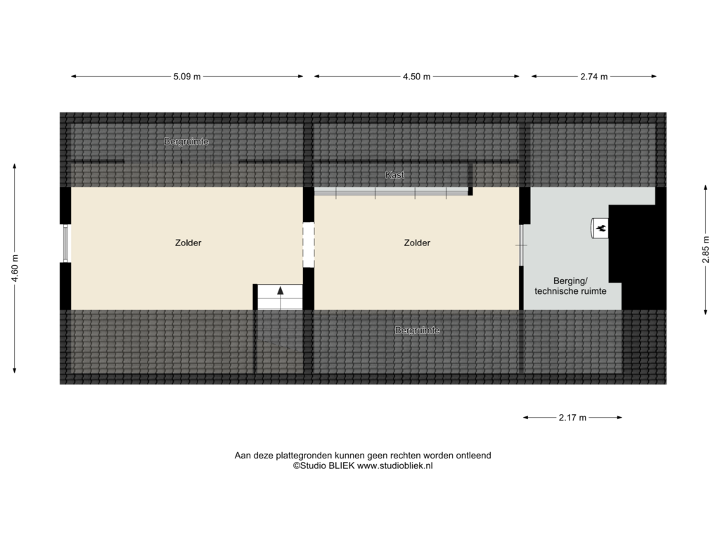 View floorplan of Tweede verdieping of Esscheweg 76