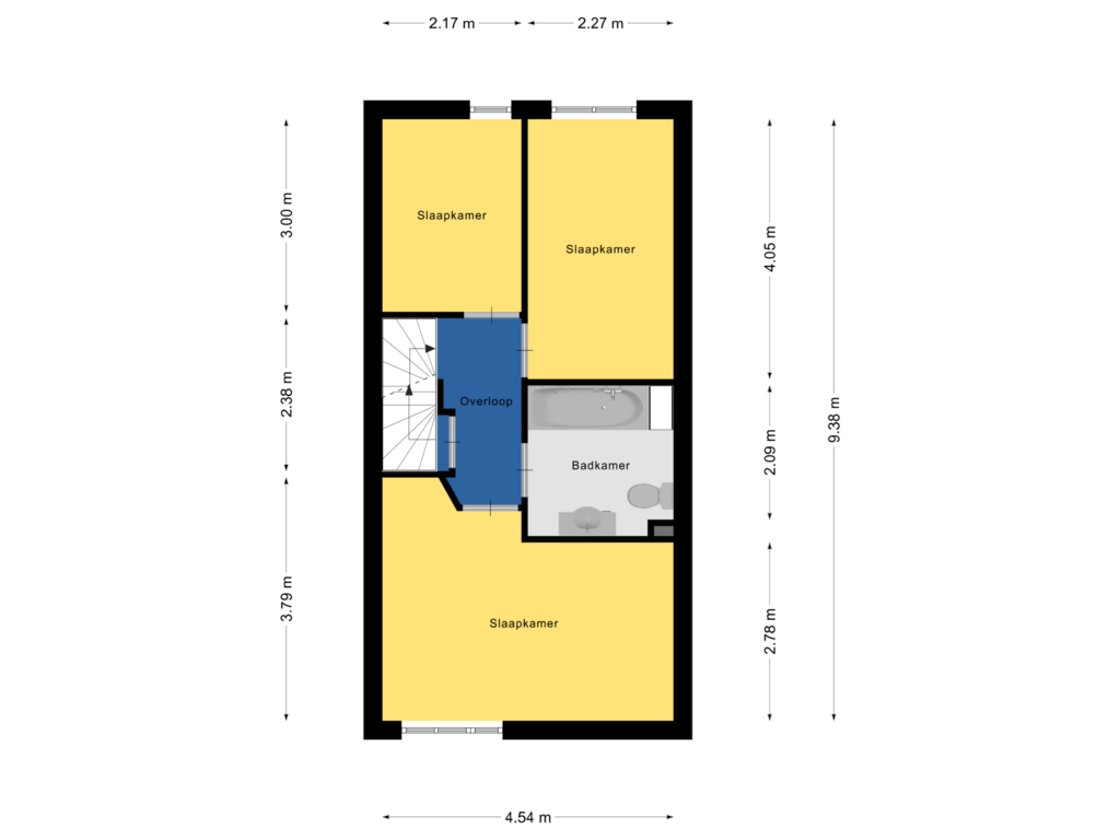 Bekijk plattegrond van Eerste Verdieping van Hoogkar 22