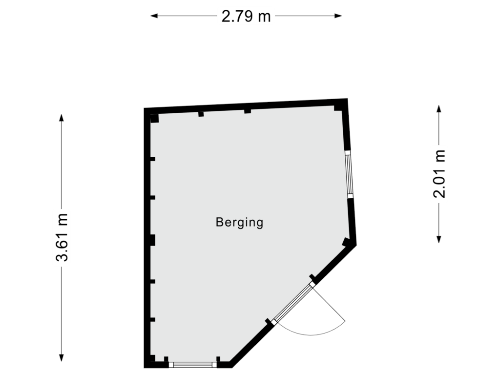 Bekijk plattegrond van Berging van Hoogkar 22