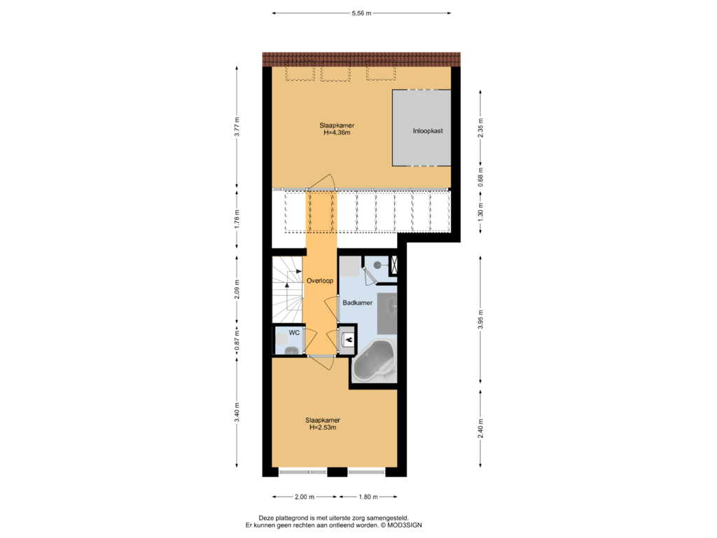 Bekijk plattegrond van 1e verdieping van Gasthuisvest 7-F