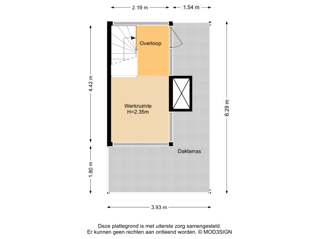 Bekijk plattegrond van 2e verdieping van Gasthuisvest 7-F