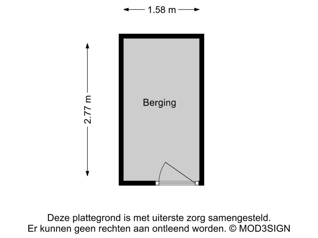 Bekijk plattegrond van Berging van Gasthuisvest 7-F