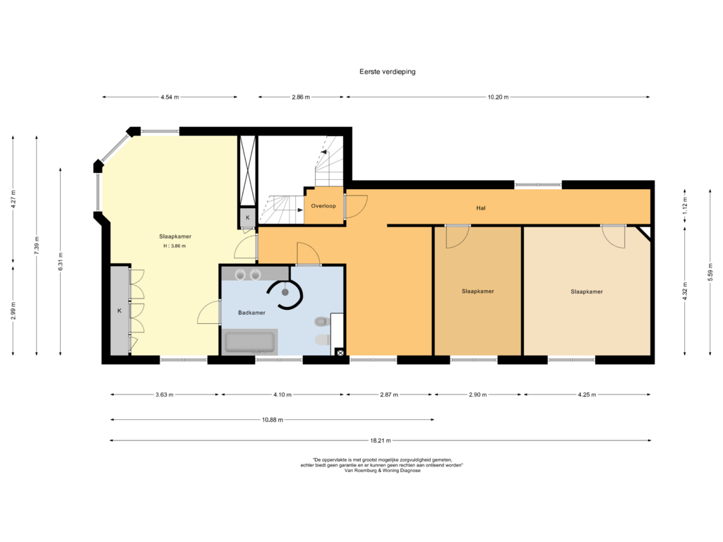 Bekijk plattegrond van Eerste verdieping van Coen Cuserhof 43