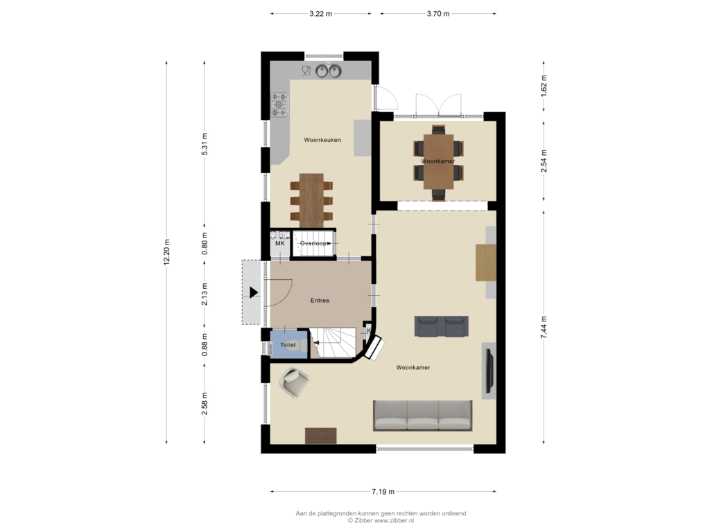 View floorplan of Begane grond of Getfertsingel 198