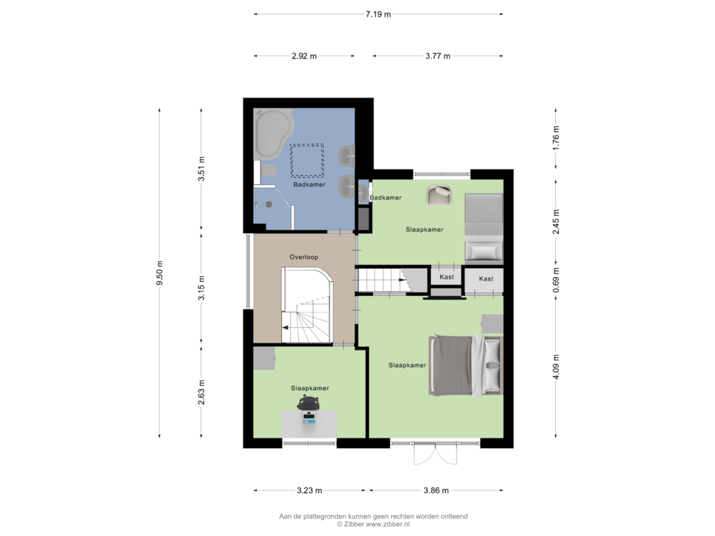 View floorplan of Eerste verdieping of Getfertsingel 198