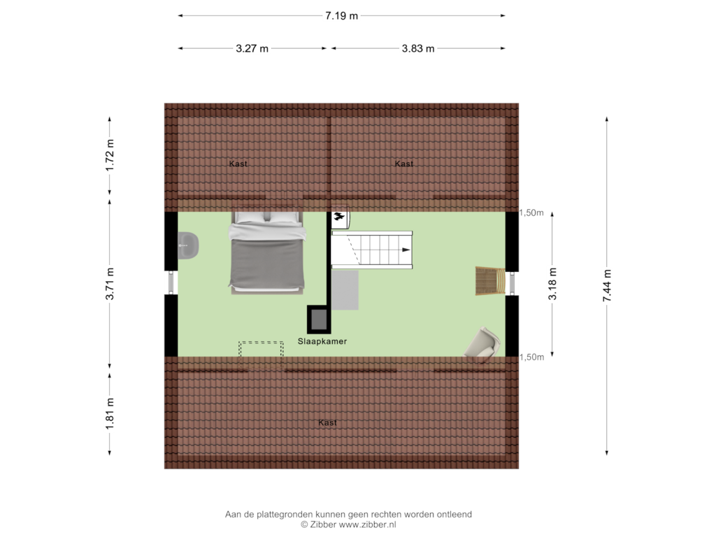 View floorplan of Tweede verdieping of Getfertsingel 198