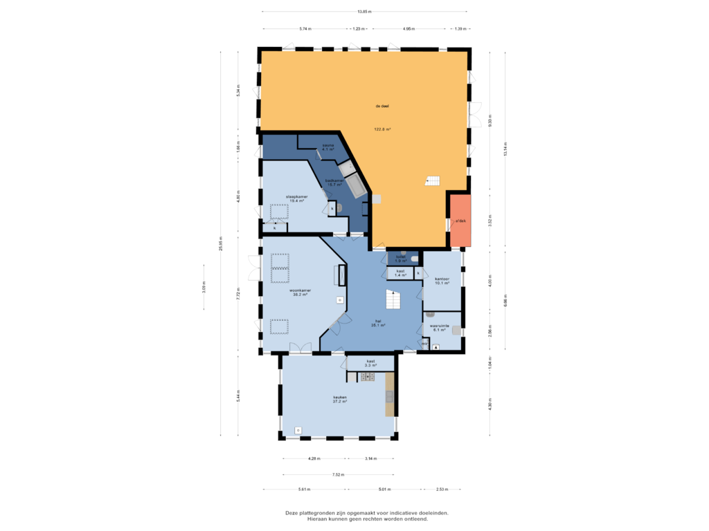 View floorplan of begane grond of Ten Have 2