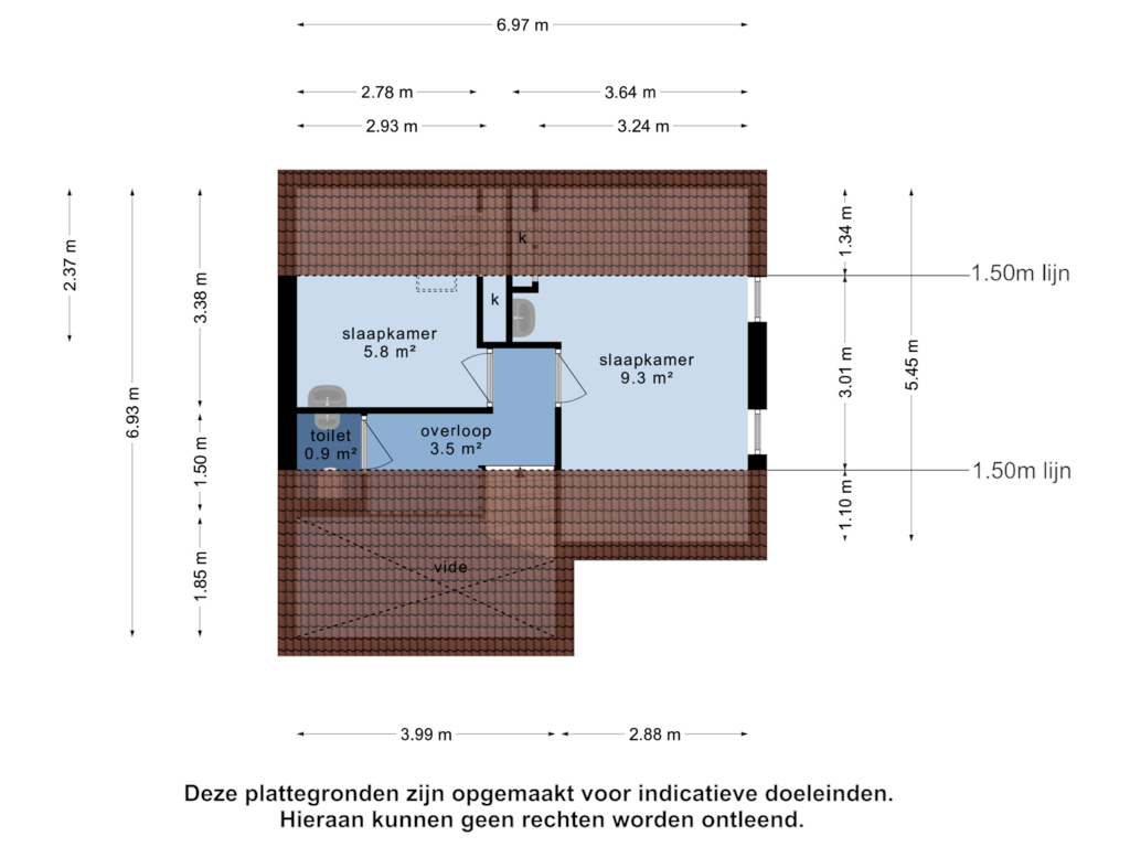 View floorplan of bijgebouw 1e of Ten Have 2