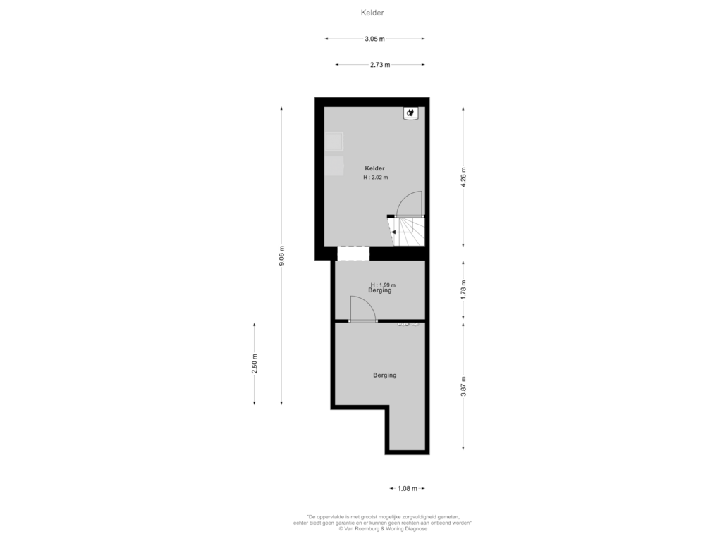 Bekijk plattegrond van Kelder van Utrechtsestraatweg 6