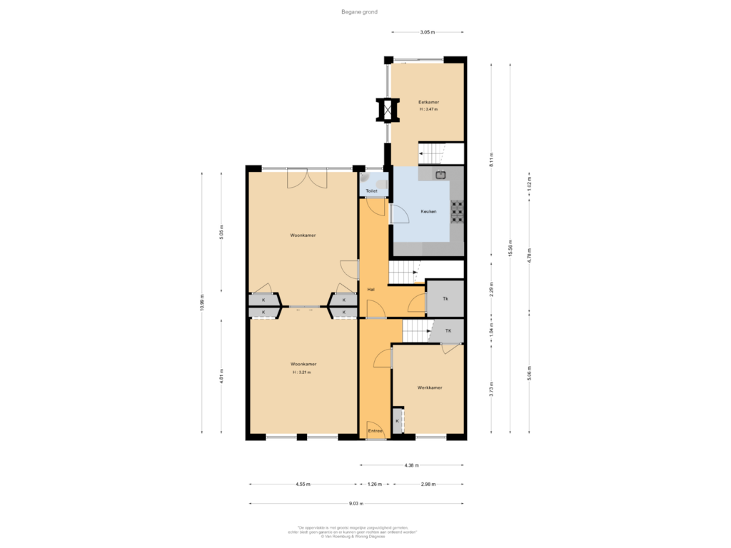 Bekijk plattegrond van Begane grond van Utrechtsestraatweg 6