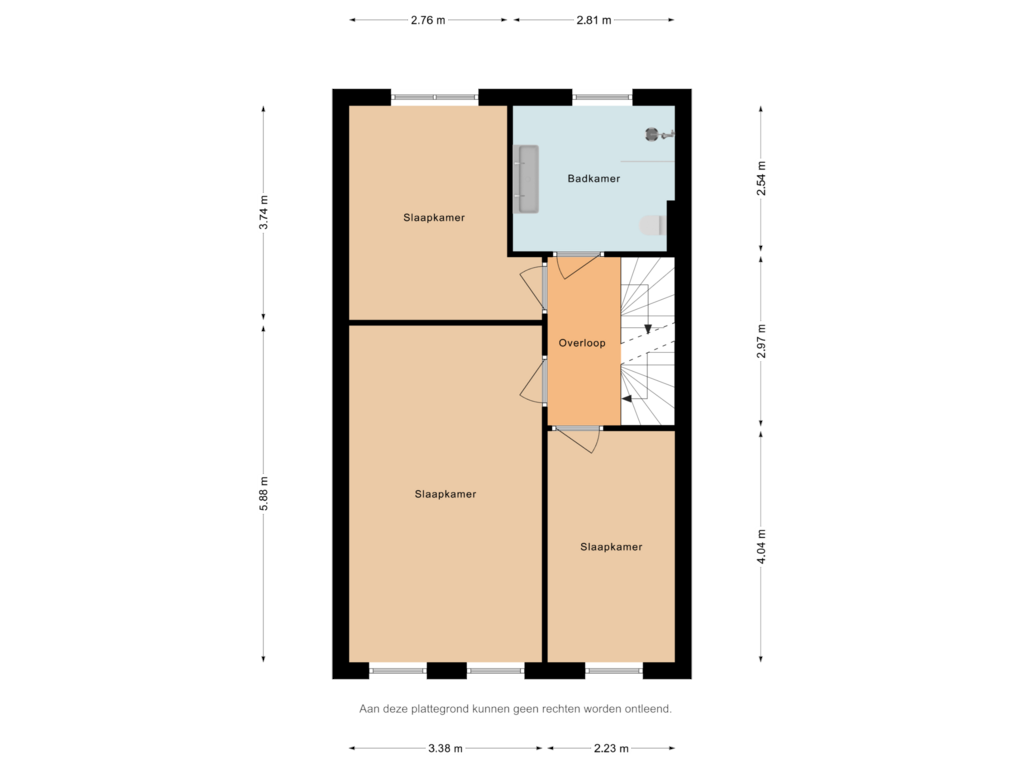 View floorplan of Eerste verdieping of Hogebeenpad 5