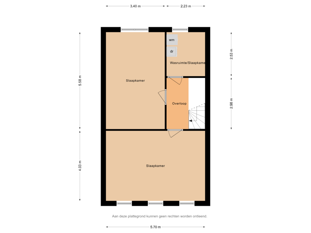 View floorplan of Tweede verdieping of Hogebeenpad 5