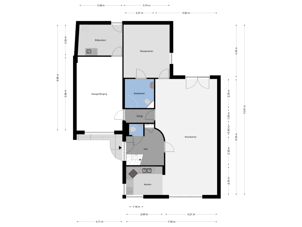 Bekijk plattegrond van Begane Grond van Dorpsstraat 33