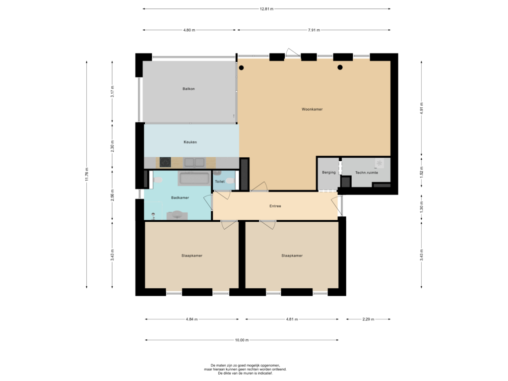 Bekijk plattegrond van Appartement van Merwehoofd 43