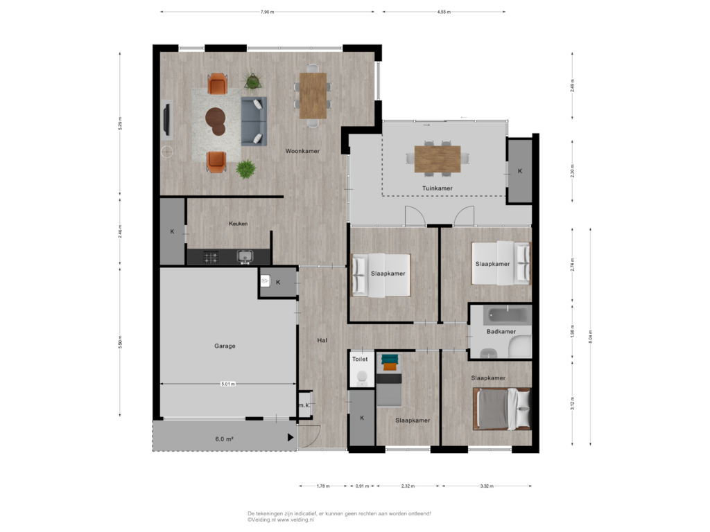 Bekijk plattegrond van Woonlaag 1 van Constantijn Huygensstraat 28