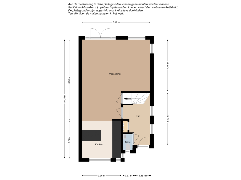 Bekijk plattegrond van Begane grond van P.C. Hooftstraat 17