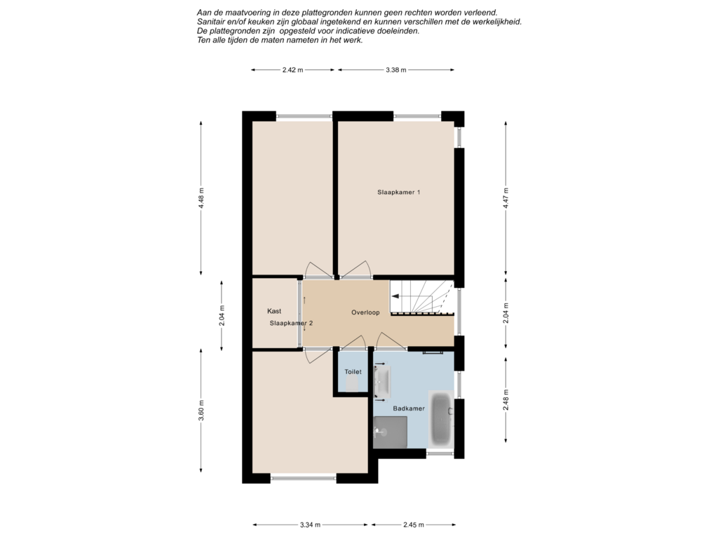 Bekijk plattegrond van 1e verdieping van P.C. Hooftstraat 17