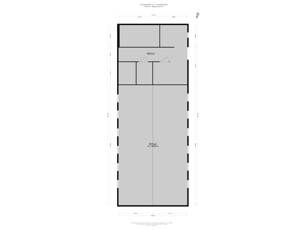 Bekijk plattegrond van Schuur- BG van Oosterblokker 127