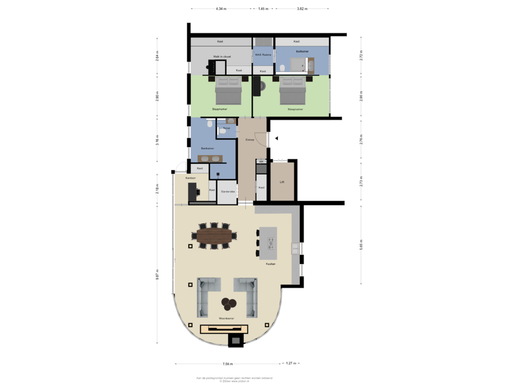 View floorplan of Begane Grond of Zuidwal 11-R